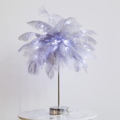 Feather Lamp European-Style Bedroom Decoration