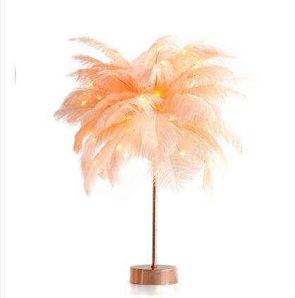 Feather Lamp European-Style Bedroom Decoration