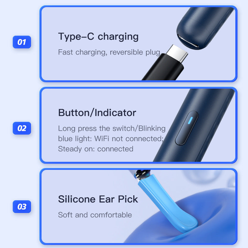 Visual Earpick Endoscope Smart Ear Picking Tools WiFi