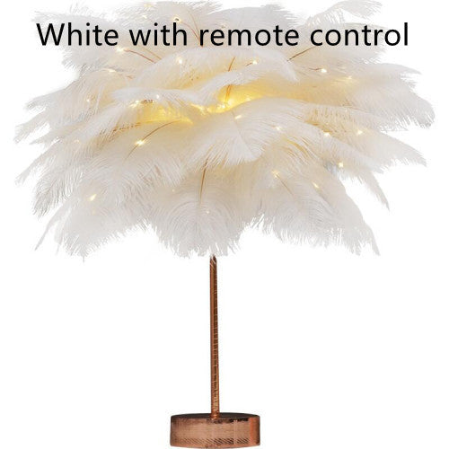 Feather Lamp European-Style Bedroom Decoration